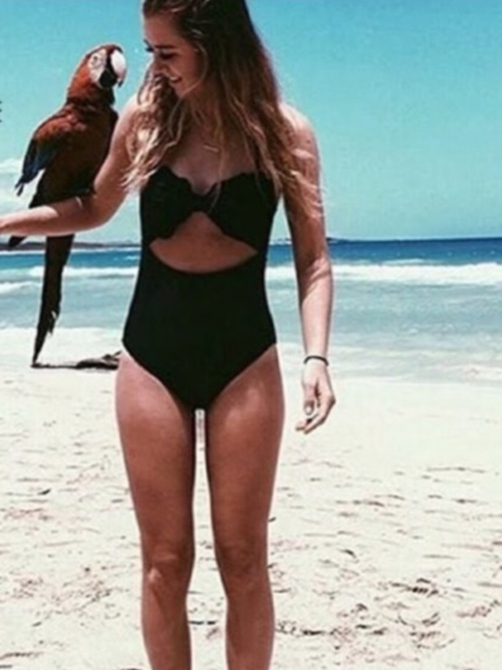 NWT CUPSHE Scalloped Cut-Out Swimsuit